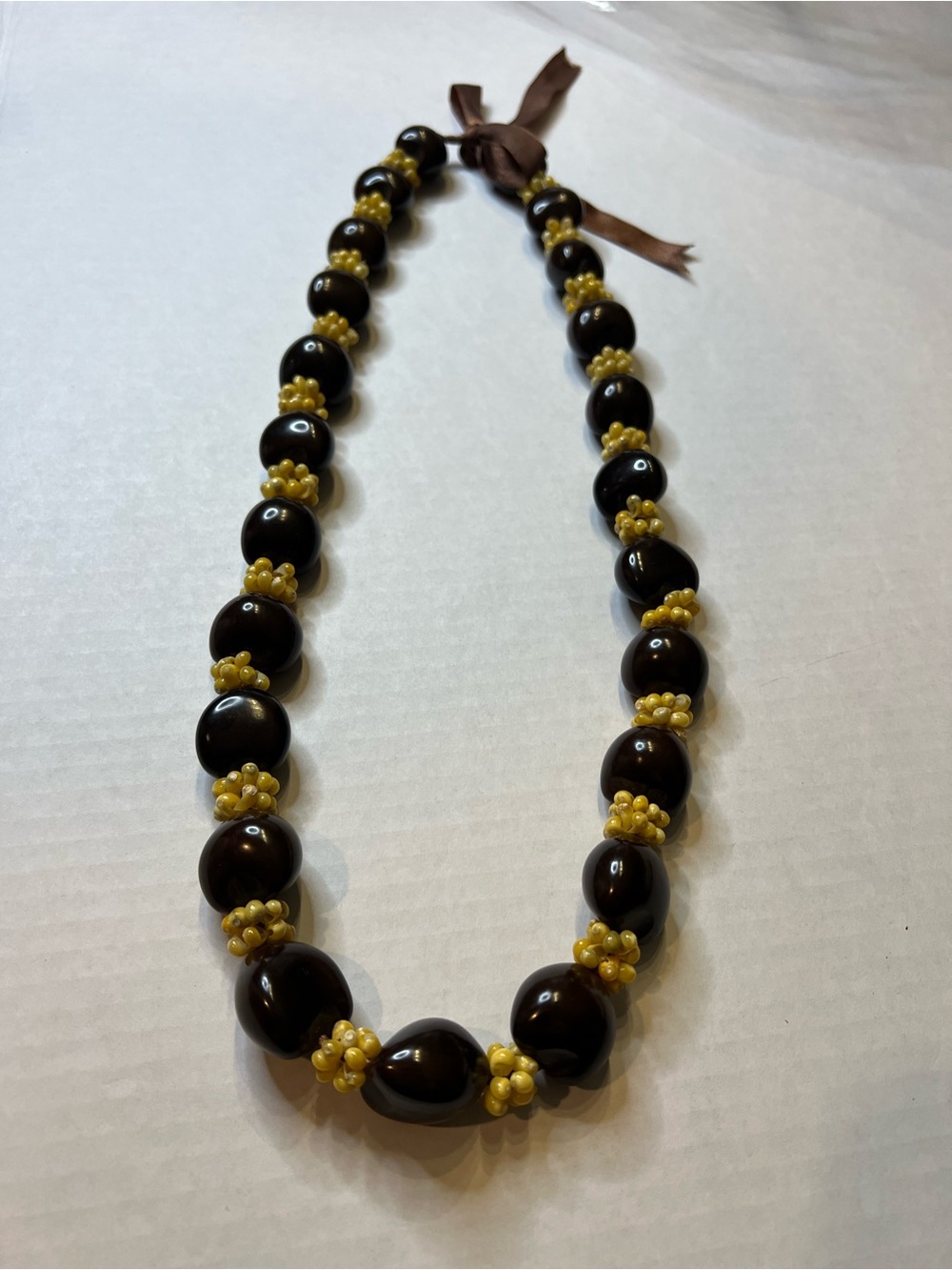 Handcrafted Brown and Yellow Bead Necklace - Women Jewelry